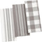 Elrene Home Fashions Farmhouse Living Stripe and Check Kitchen Towels, 17" x 28" (Set of 3), Gray/White 3...