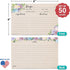 321Done 4x6 Floral Recipe Cards (Set of 50) - Thick Double Sided Premium Card Stock - Made in USA - Watercolor Flowers on Kraft Look, Large Notes ...