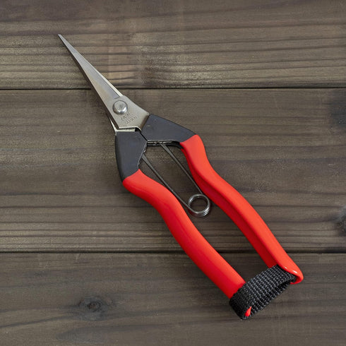 Garden Shears 7.2” Sharp Japanese Stainless Steel Blade, Precision Pointed Hand Garden Scissors for Trimming, Harvesting, Spring Loaded Lightweigh...