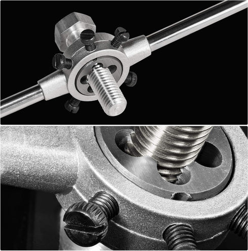 uxcell 20mm Round Die Stock Handle Wrench Holder for Metric M3-M4 / 11.5mm-20mm Round Die, Zinc Alloy Carbon Steel...