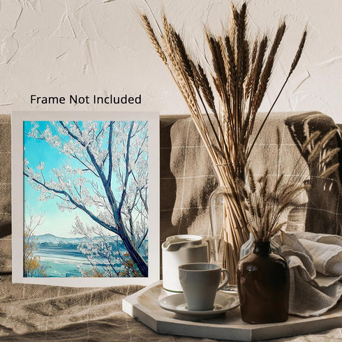 Posterizer 1 pcs-beautiful blossoms-classic oil painting inspired art 1-Landscape & Nature Art-Floral & Botanical Art-Living Room Bedroom Decor- u...