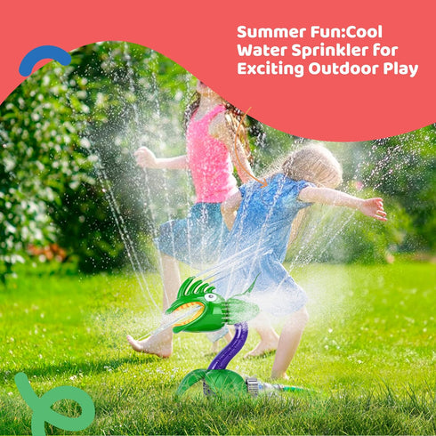 Dazmers Dragon Head Kids Sprinklers for Outside - Fun Water Jets Toy for Lawn or Garden - Water Sprinkler Toy for Large Areas - Backyard Activitie...