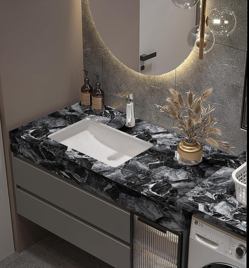 Kitico Marble Wallpaper Peel and Stick Countertops Contact Paper 15.7"x118.1" Marble Contact Paper Self-Adhesive Removable Waterproof Contact Pape...