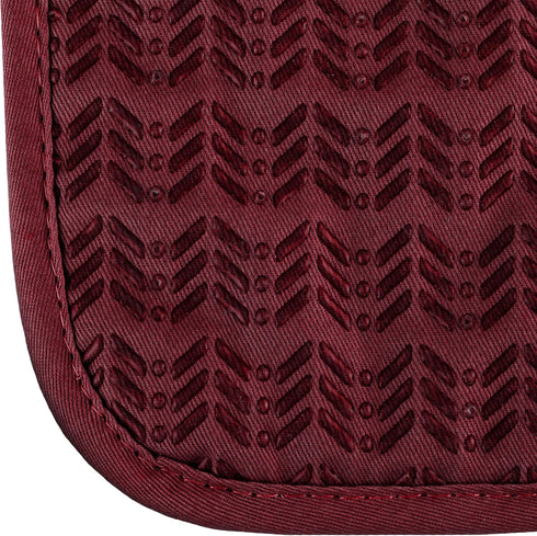 Pot Holder Set With Silicone Grip, Quilted And Heat Resistant (Set of 2) By Lavish Home (Burgundy)...