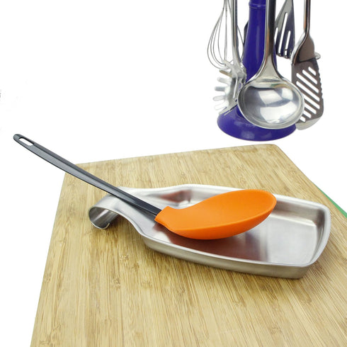 MSY BIGSUNNY Stainless Steel 304 Spoon Rests for Kitchen, Oversized, Long Lasting Brushed...