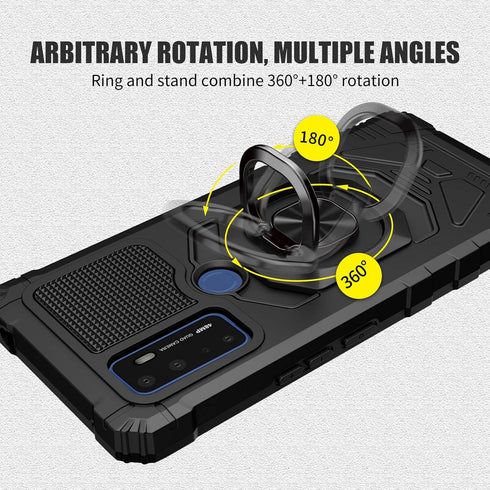 Ailiber for AT&T Radiant Max 5G 6.8"/Cricket Dream 5G /AT&T Fusion 5G/Cricket Innovate 5G Phone Case with Screen Protector, Ring Magnetic Car Moun...