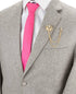 Knighthood Men's Golden Crown With Hanging Chain Brooch Golden Lapel pin Crystal Brooch Suit Stud Lapel Pin Vintage Rhinestone Wedding Brooch Pin...