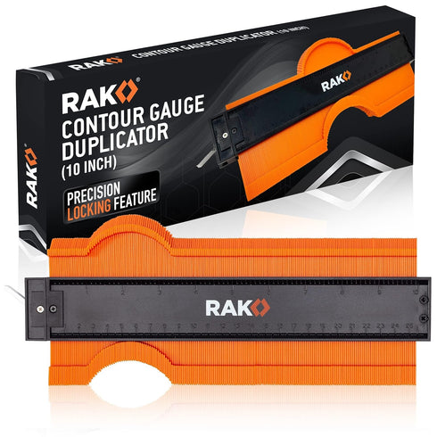 RAK Contour Gauge - 10 Inch Edge Profile Measuring Tool, Lock - Adjustable Irregular Shape Outline of Flooring, Laying Tile, Woodwork, Constructio...