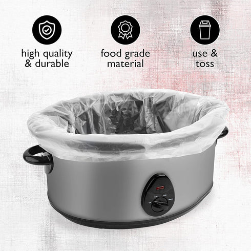 Slow Cooker & pot Liners Fits 7-8 Quarts, Extra Large Pot Liners SIZE: 13'' x 21'' x 4'' Inches, 4" Gusset Bottom, Extra Large Pot Liners, 20 pack...