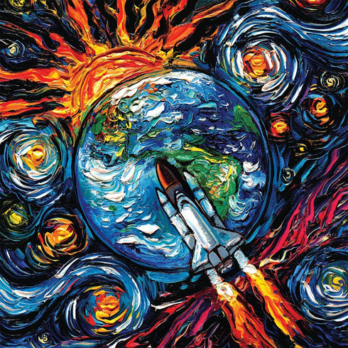 Buffalo Games - Aja Trier - Galactic Journey - 300 Piece Jigsaw Puzzle for Families Challenging Puzzle Perfect for Game Nights - Finished Puzzle S...
