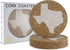 Texas Coaster Set Cork 3.5 Inch Coasters - 4 Texas Coasters Texas Gift...