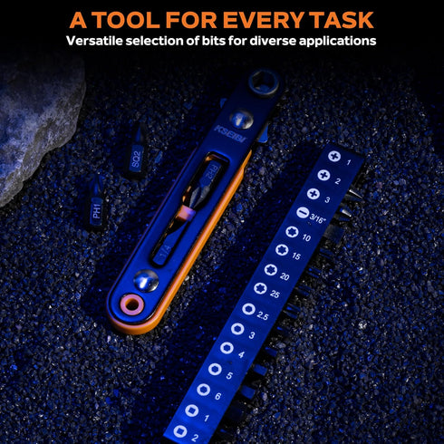 KSEIBI 181787 Mini Ratchet Wrench Set 18-Piece | 1/4" Drive, Slim Profile with Durable Right Angle Screwdriver Bits | Versatile & Compact Tool Kit...