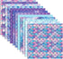 VIVIQUEN 24 Pack Mermaid Pattern Double-Sided Paper, 12-inches Purple Textured Scrapbook Paper Craft Paper Folded Flat for DIY Background Card Mak...