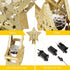 Christmas Tree Topper Lighted with Star Projector, LED Rotating 3D Glitter Tree Topper for Christmas Tree, Christmas Decorations Lights (Golden)...