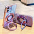 Designed for iPhone 11 Case Glitter Magnetic Compatible with MagSafe,Luxury Plating Cute Bling Clear for Girls Women,Shockproof Slim Phone Case fo...
