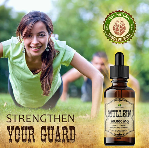 Mullein Leaf Extract - Verbascum Thapsus Liquid Supplement - Herbal Tincture Promoting & Detox Lungs, Respiratory - Lung Cleanse - Vegan Drops, No...
