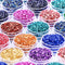 12 Box Crushed Glass Craft Glitter Fine for Resin Art, Small Broken Glass Pieces Irregular Metallic Crystal Chips Chunky Flakes Sequins for Nail A...