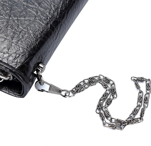 HOYOFO Skull Wallets for Women Zip Around Clutch with Credit Card Holder Phone Case Leather Long Goth Wallet Purse with Wristlet, Black...