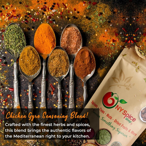 NY Spice Shop Chicken Gyro Greek Seasoning Blend - Savory Herb & Spice Mix for Cooking – Gyros Grek Seasonings Spices (6 Oz)...