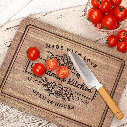 Grandma Gifts, Grandma Birthday Gifts - Grandma's Kitchen Cutting Board, Thoughtful Gifts for Grandma from Grandkids, Best Grandma Gift Ideas for ...