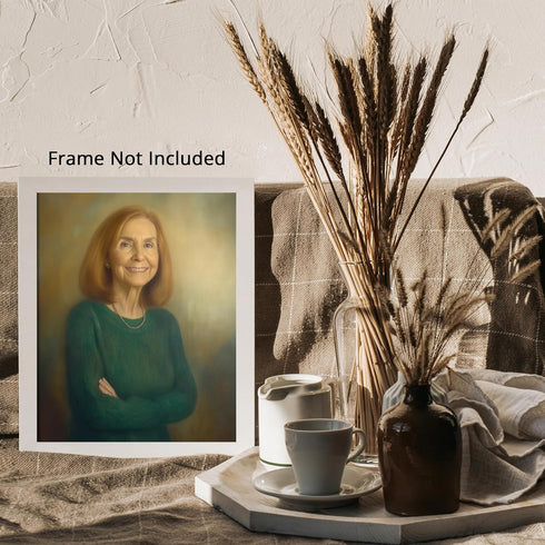 Posterizer 1 pcs-oil painting style of a woman with a serene expression 2-Collectibles & Fine Art Gift for Men Women Entrepreneur Teens Decor for...