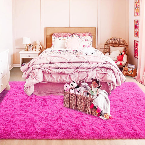 ISEAU Fluffy Rug Carpets Soft Shaggy Area Rugs Indoor Floor Mats for Kids Room Fuzzy Carpet Comfy Cute Nursery Mat Bedside Rug for Boys Girls Bedr...