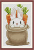 Maydear Cross Stitch Kits Stamped Full Range of Embroidery Starter Kit for Beginners Pre-Printed Pattern 14CT 2 Strands 7.48 * 11.41in - Bunny in ...