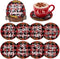 8 Pcs Christmas Word Diamond Art Coasters Kits with Holder Christmas Word Diamond Art Coaster with Cork Bases for Adults Diamond Kits Supplies for...