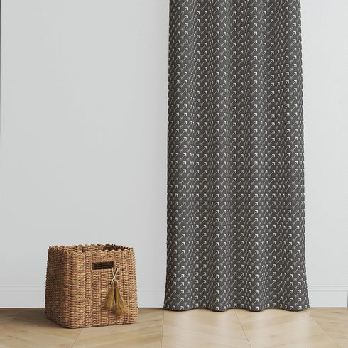 Bacati Playful Fox Curtain Panels in Multiple Prints (Arrows on Grey Background)...