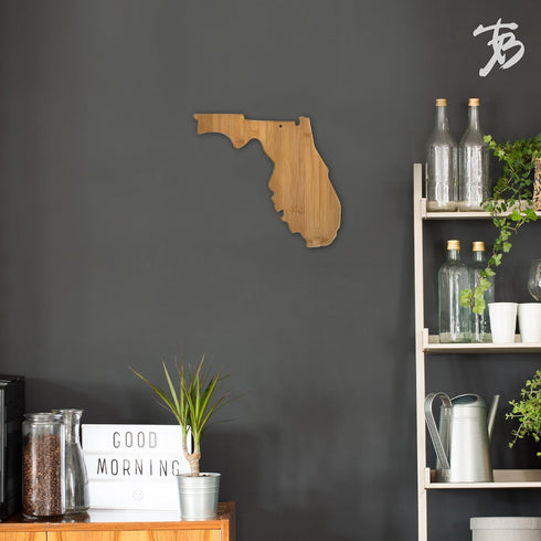 Totally Bamboo Florida State Shaped Serving & Cutting Board...