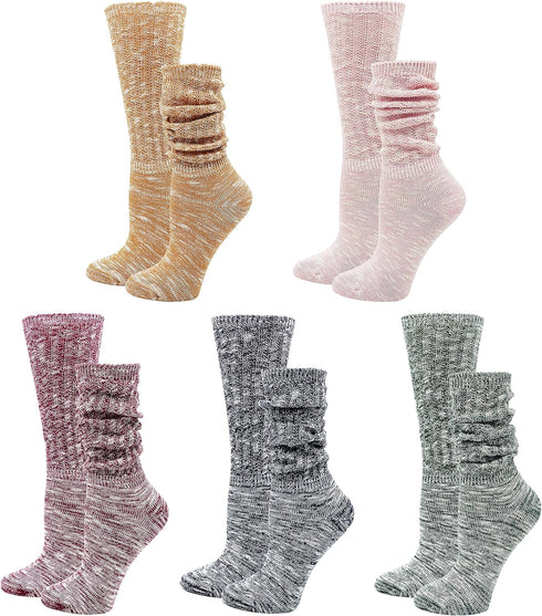 Bienvenu Slouch Boot Socks for Women (5 Paris), Funny Crew Cotton Slouchy Trouser Dress Socks...