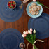 DII PVC Tabletop Collection Woven Indoor/Outdoor, Round Placemat Set, 13.75", Nautical Blue, 6 Piece...