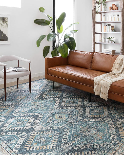 Loloi II Skye Collection SKY-03 Denim/Natural 2'-3" x 3'-9" Accent Rug...