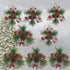 Pinecone Berry Pine Twig Christmas Ornaments - Set of 8 - Glittered Snowflakes and Bells with Pine Cones Greenery and Red Berries - Xmas Décor - C...