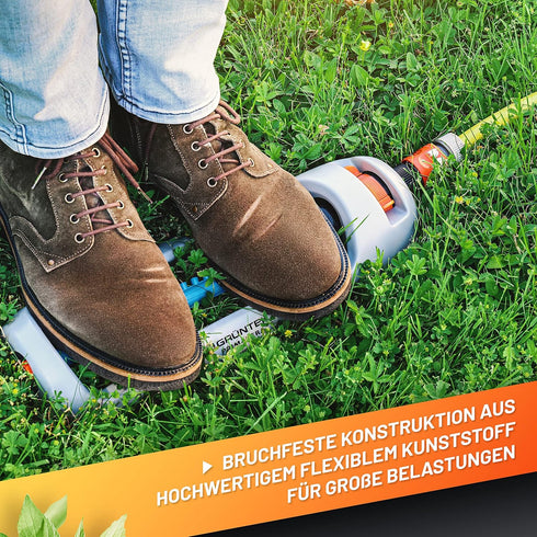 GRÜNTEK Oscillation Sprinkler PRIMAVERA up to 3617 ft² Irrigation Area, Blasting Width Up to 69x49ft., Oscillating Sprinkler for Lawn, Plants, Gar...