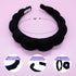 FROG SAC Puffy Spa Headband and Wristbands for Face Washing, Skincare Headbands for Women, Terry Cloth Makeup Skin Care Headbands for Girls, Bubbl...