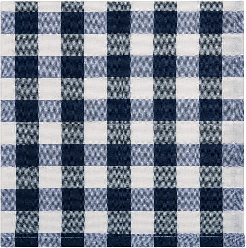 Buffalo Check Dinner Table Napkins, 4 Pack, Navy - 17" x 17" - Premium Quality Plaid Cloth Napkins are Durable, Wrinkle-Resistant, Stain Repellent...