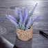 2 Pack Small Burlap Potted Lavender Flowers - Lavender Artificial Plants and Flocked Charming Purple for Warm and Loving Table Decor Christmas Dec...