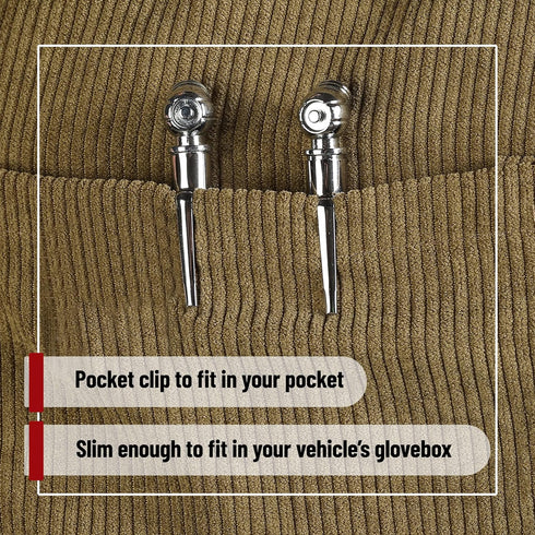 UNCO- Pencil Tire Pressure Gauge, 4 Pack, Tire Gauges for Tire Pressure, Tire Gauge, Air Pressure Gauge for Tires, Air Gauge Tire Pressure, Car Ti...