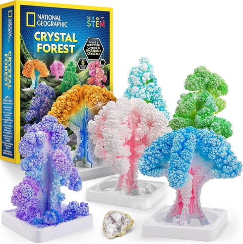 Kids Crystal Growing Kit - Grow 6 Crystal Trees in Just 6 Hours, Educational STEM Craft Kit with Art Supplies and Geode Specimen...