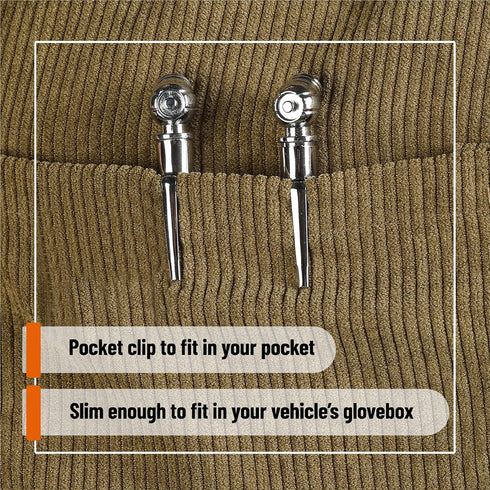 UNCO- Pencil Tire Pressure Gauge, 2 Pack, Black, Tire Gauges for Tire Pressure, Air Pressure Gauge for Tires, Air Gauge Tire Pressure, Car Tire Pr...