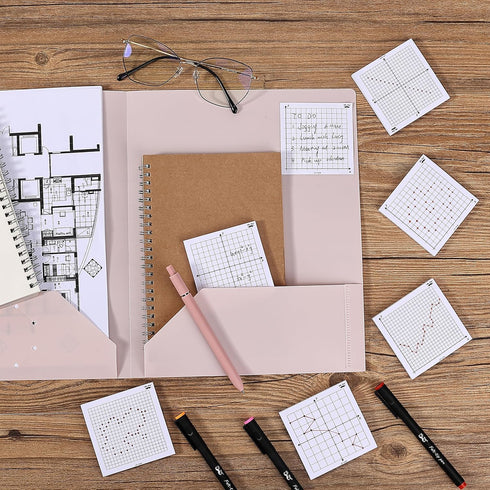 Mr. Pen- Graph Paper Sticky Notes, 6 Pads, 3x3 Inch, Graph Sticky Notes, Math Graph Paper, Graphing Sticky Notes, Grid Sticky Notes, Grid Notepad,...