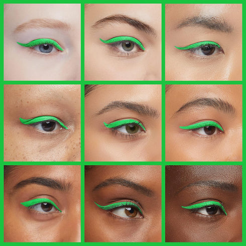 DNM Cat Eye Makeup Waterproof Neon Colorful Liquid Eyeliner Pen Make Up Comestics Long-lasting Black Eye Liner Pencil Makeup Tools (green)...