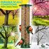 Gray Bunny 2 Pack, 12 Inches Tube Bird Feeders for Outdoors Hanging, 4 Feeding Ports, Hard Plastic Feeder Outdoor Weatherproof & Steel Hanger, Bir...