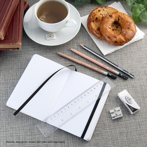 Pentalic 4" x 6" Pocket Grid Traveler Journal, 160 Pages, Black...