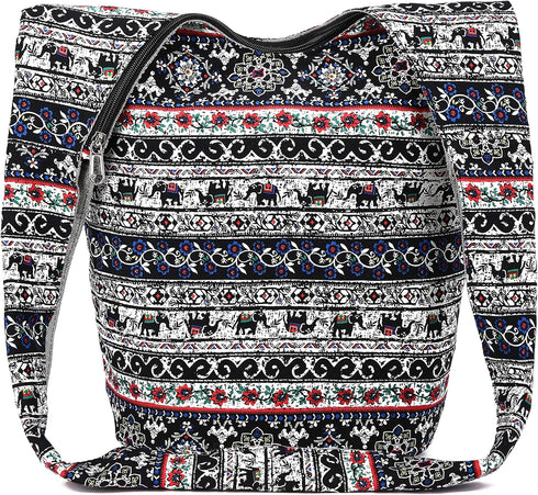 Women Shoulder Handbags Fashion canvas Hippie Crossbody Bags Bohemian Animal Prints Hobo Bags...