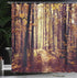 Ambesonne Forest Shower Curtain, Mysterious Atmosphere Misty Woods Tree Nature Landscape Image, Cloth Fabric Bathroom Decor Set with Hooks, 69" W ...