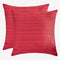 The White Petals Christmas Red Euro Pillow Covers (Faux Silk, 26x26 inch, Pack of 2)...