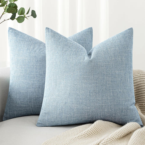 MIULEE Pack of 2 Decorative Linen Burlap Coastal Pillow Covers Farmhouse Boho Accent Pillowcases for Sofa Car Couch Bedroom Living Room Home Decor...