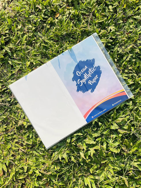Ocean Synthetic Paper Alcohol Ink Paper | Paper for Alcohol Ink Art Painting | 330 microns/250 GSM | 10+2 Sheets | 100% Stain-Free, White, 12 x 9 ...